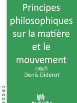 cover image of Principes philosophiques sur la matière et le mouvement